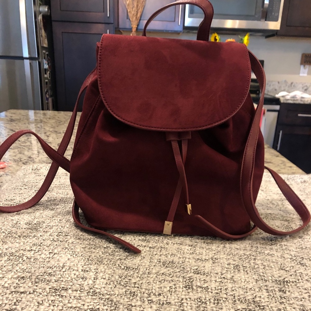 Velvet Magnetic Closure Backpack